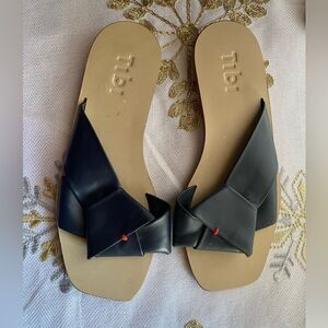 Tibi navy blue women's sandals with beige sole size 36